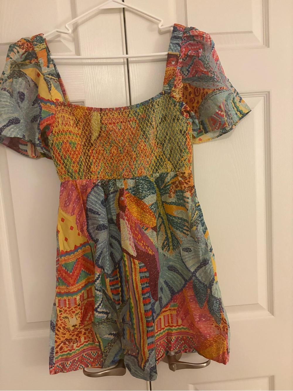 Smocked Tropical Dress